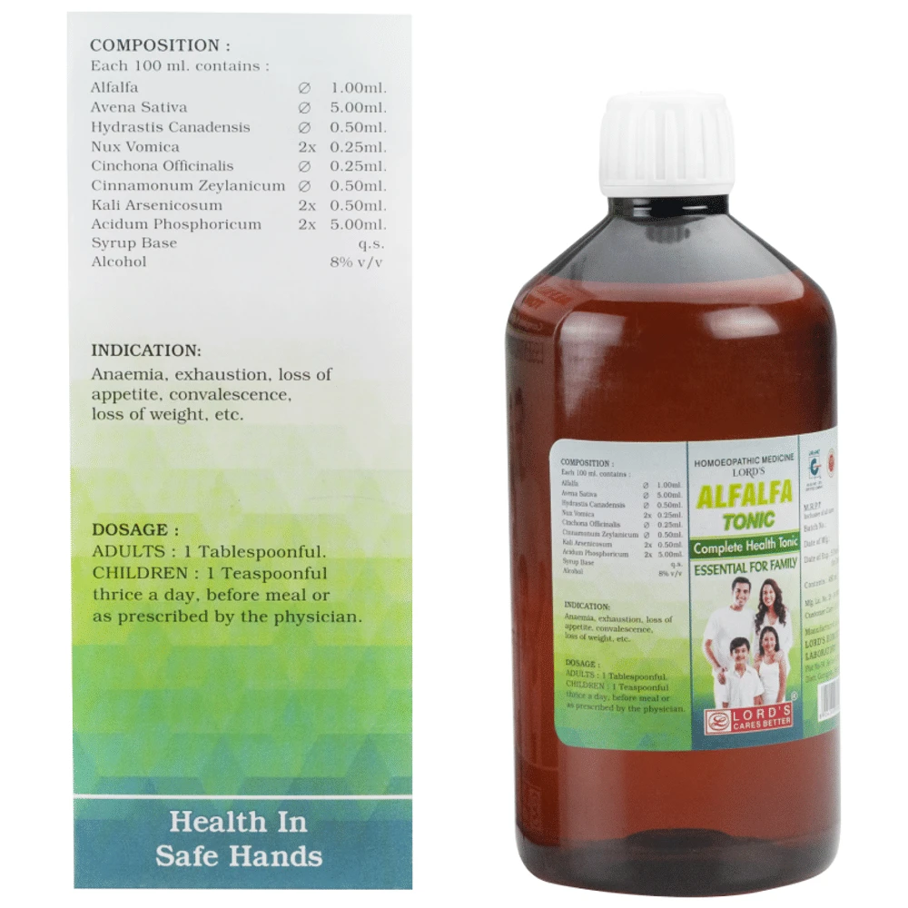 Lord's Alfalfa Tonic bottle of 450 ml Tonic