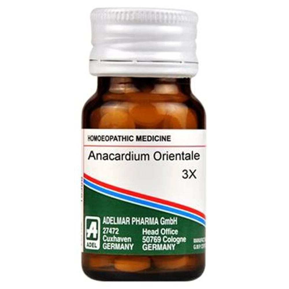 ADEL Anacardium Orientale Trituration Tablet 3X bottle of 20 gm Trituration Tablet