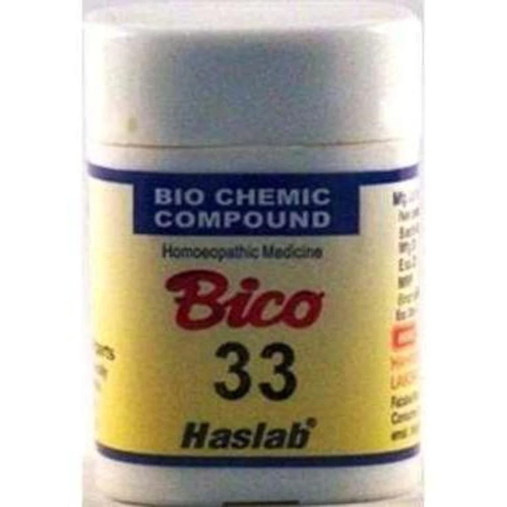 Haslab Bico 33 Biochemic Compound Tablet bottle of 20 gm Tablet Haslab Bico 33 Biochemic Compound Tablet bottle of 20 gm Tablet