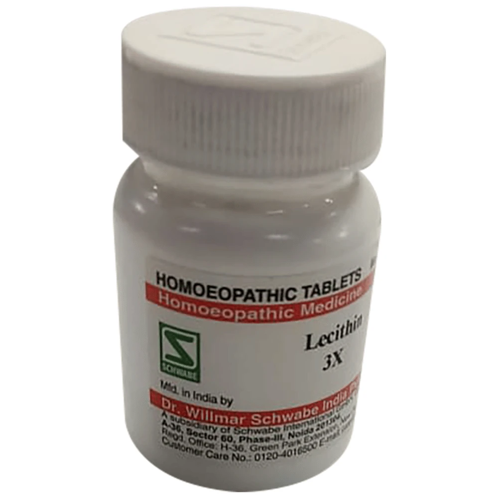 Dr Willmar Schwabe India Lecithin Trituration Tablet 3X bottle of 20 gm Trituration Tablet