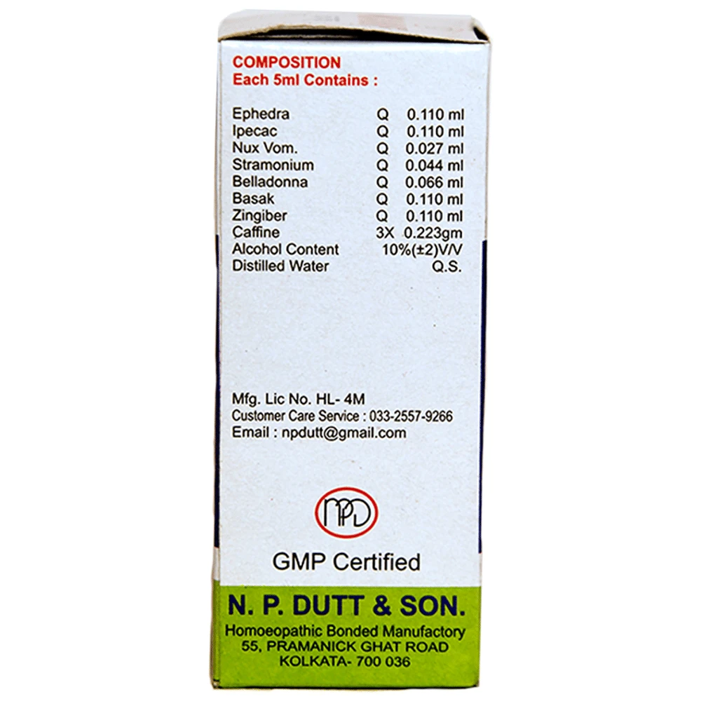 N.P. Dutt & Son Kawf Syrup bottle of 100 ml Syrup