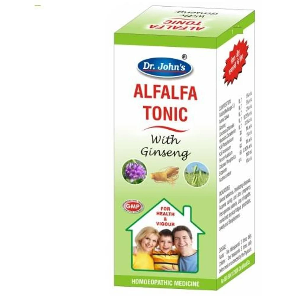 Dr. Johns Alfalfa Tonic With Ginseng bottle of 120 ml Tonic