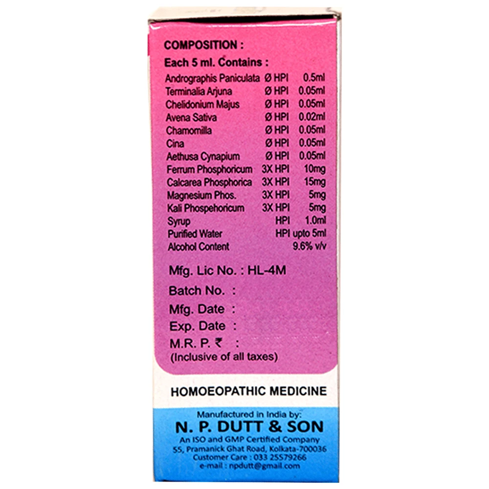 N.P. Dutt & Son Babysona Tonic for Healthy Babies bottle of 60 ml Tonic