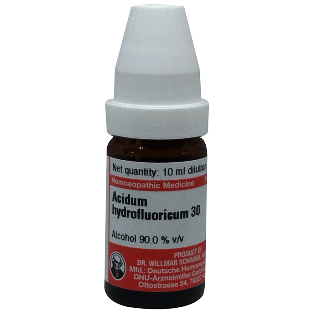 Dr Willmar Schwabe Germany Acidum Hydrofluoricum Dilution 30 bottle of 10 ml Dilution