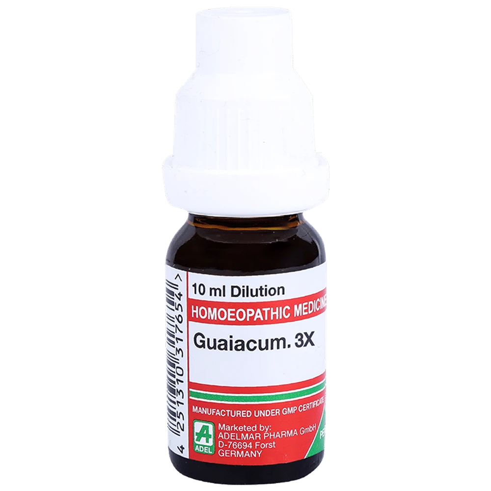ADEL Guaiacum Dilution 3X bottle of 10 ml Dilution