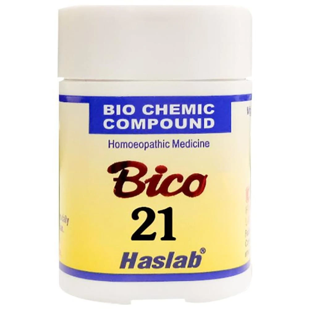 Haslab Bico 21 Biochemic Compound Tablet bottle of 20 gm Tablet Haslab Bico 21 Biochemic Compound Tablet bottle of 20 gm Tablet