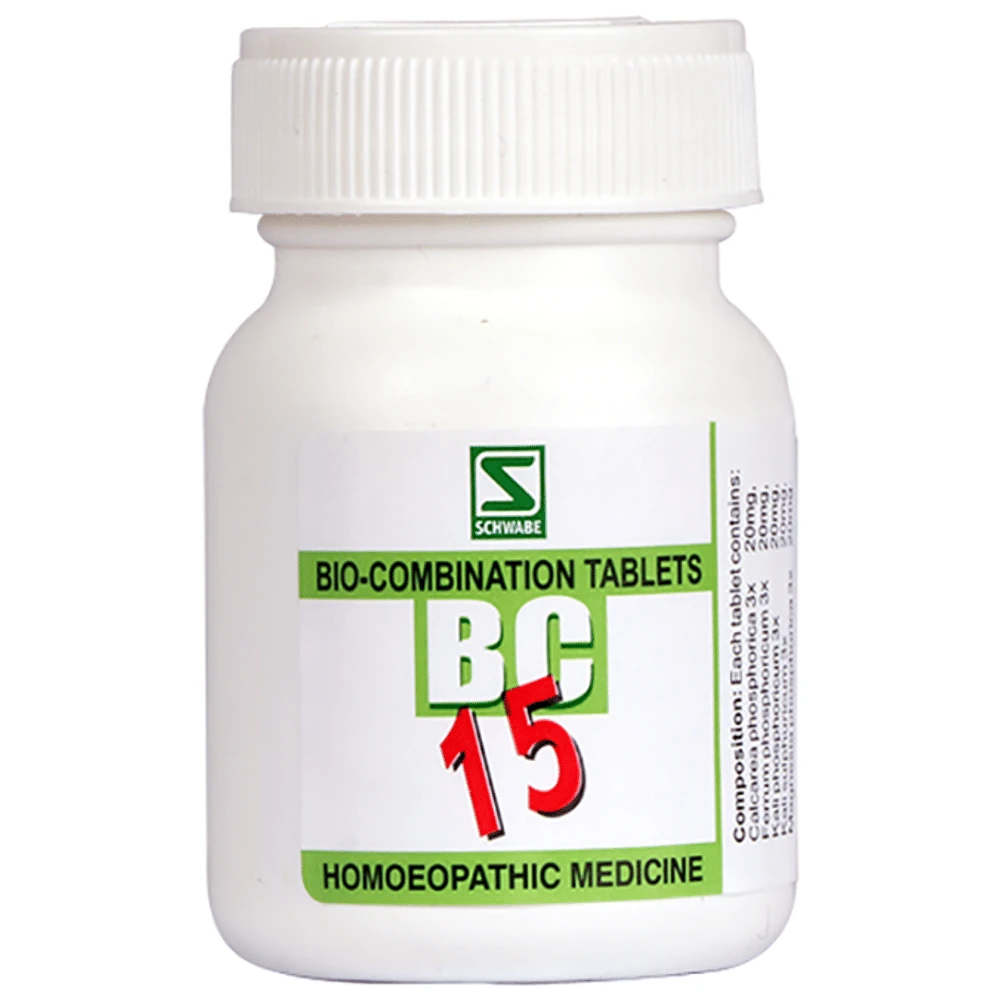 Dr Willmar Schwabe India Bio-Combination 15 (BC 15) Tablet bottle of 20 gm Biocombination Tablet