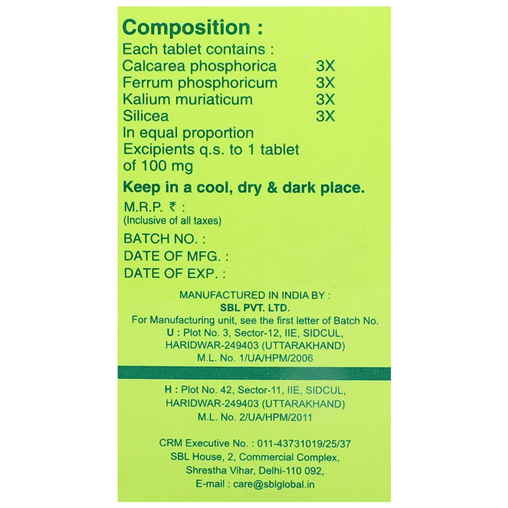 SBL Bio-Combination 22 Tablet bottle of 25 gm Biocombination Tablet