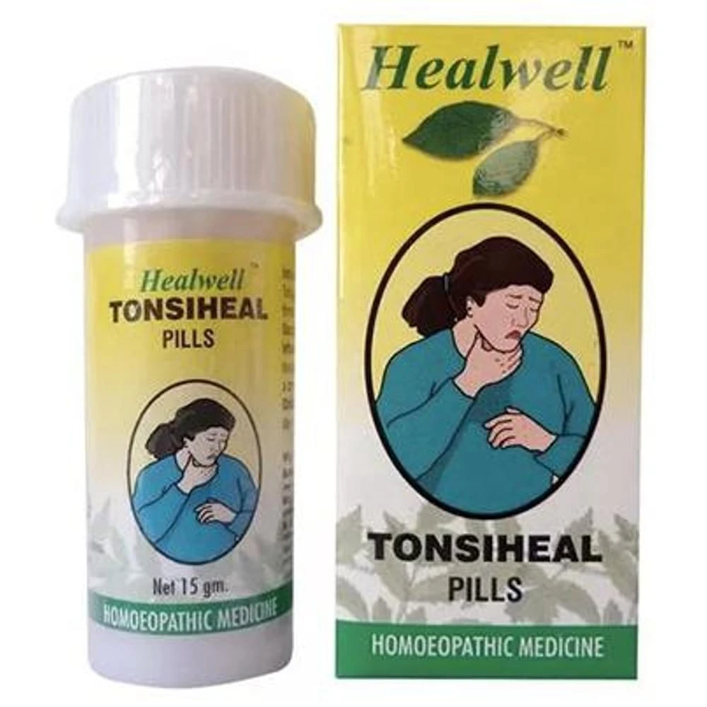 Healwell Tonsiheal Pills bottle of 15 gm Tablet