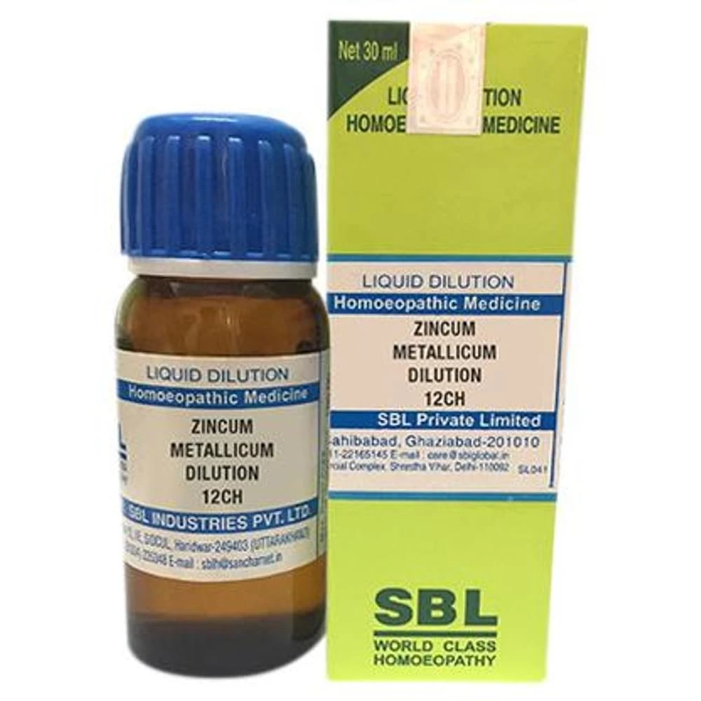 SBL Zincum Metallicum Dilution 12 CH bottle of 30 ml Dilution