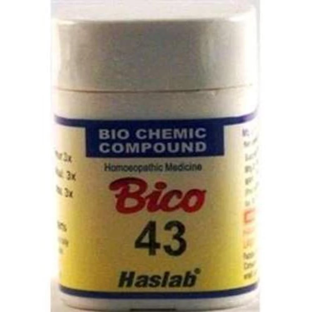 Haslab Bico 43 Biochemic Compound Tablet bottle of 20 gm Tablet Haslab Bico 43 Biochemic Compound Tablet bottle of 20 gm Tablet