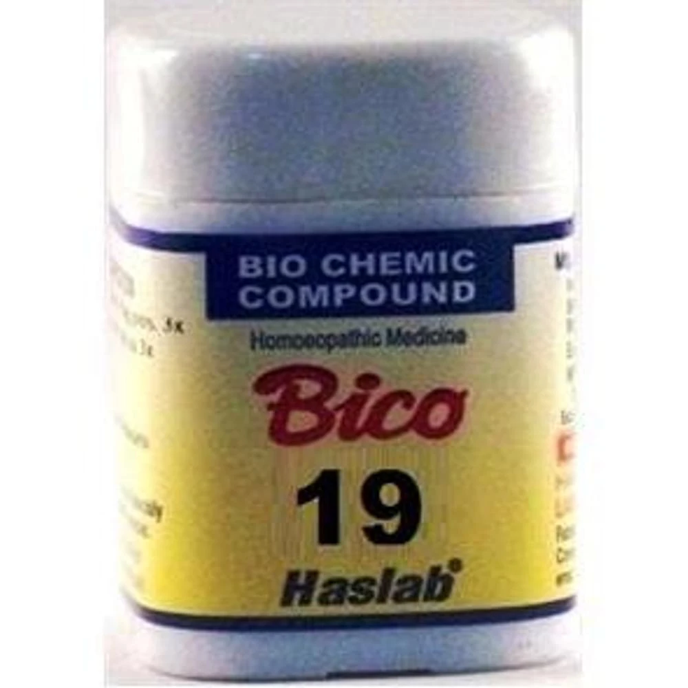 Haslab Bico 19 Biochemic Compound Tablet bottle of 20 gm Tablet Haslab Bico 19 Biochemic Compound Tablet bottle of 20 gm Tablet