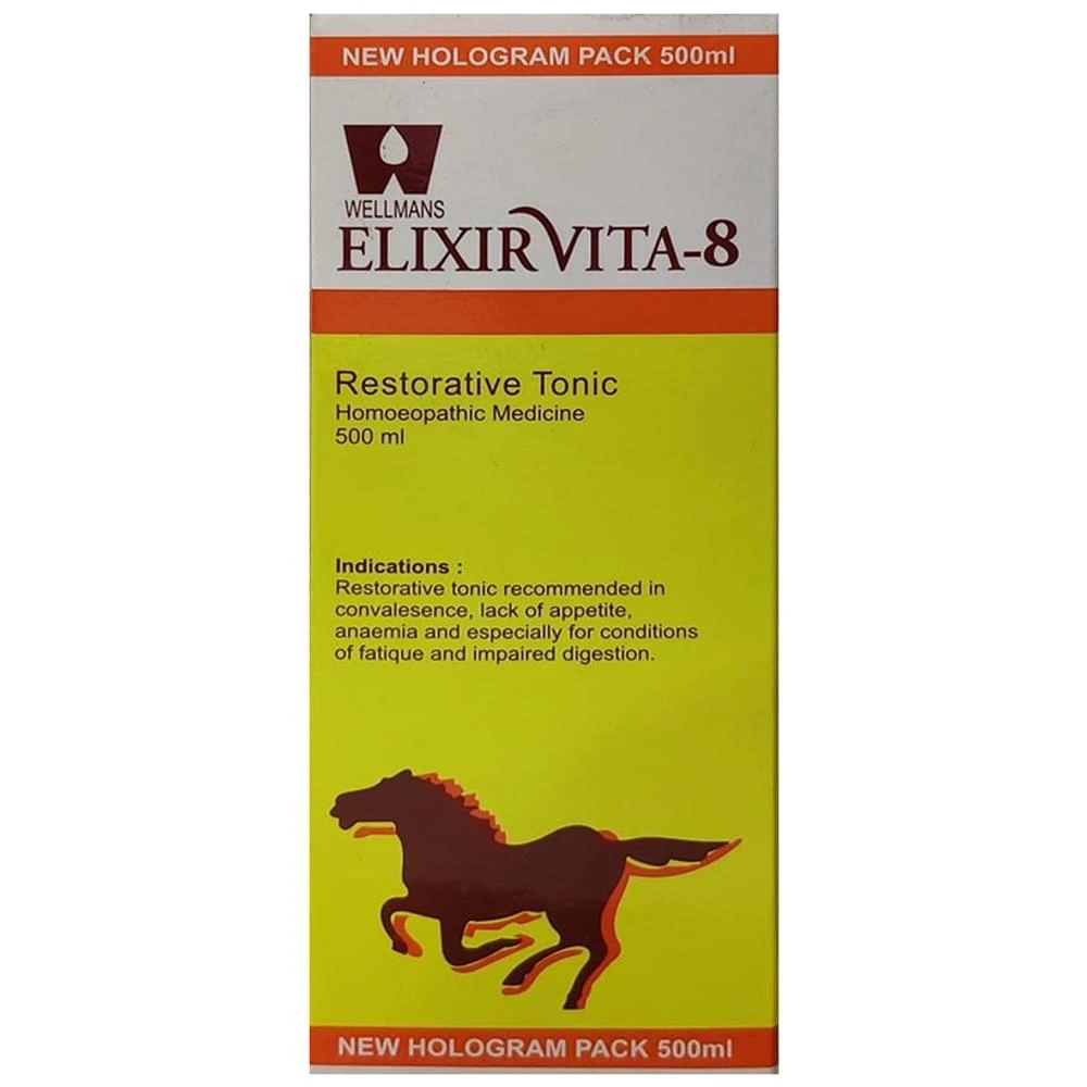 Dr. Wellmans Elixirvita 8 Restorative Tonic bottle of 500 ml Tonic