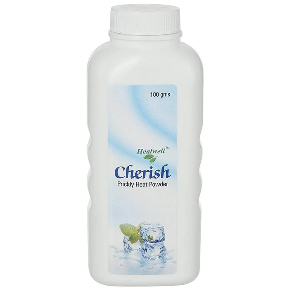 Healwell Cherish Prickly Heat Powder bottle of 100 gm Powder