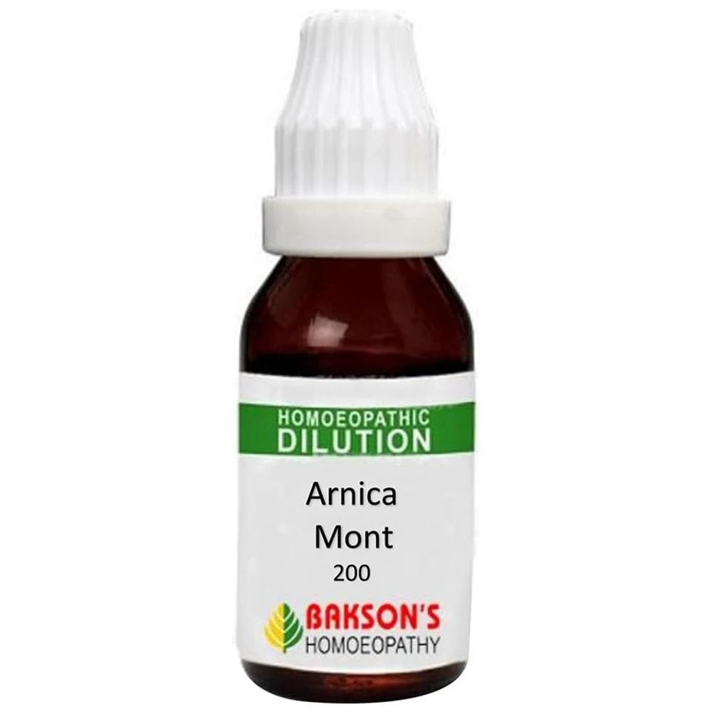 Bakson's Homeopathy Arnica Mont Dilution 200 CH bottle of 30 ml Dilution