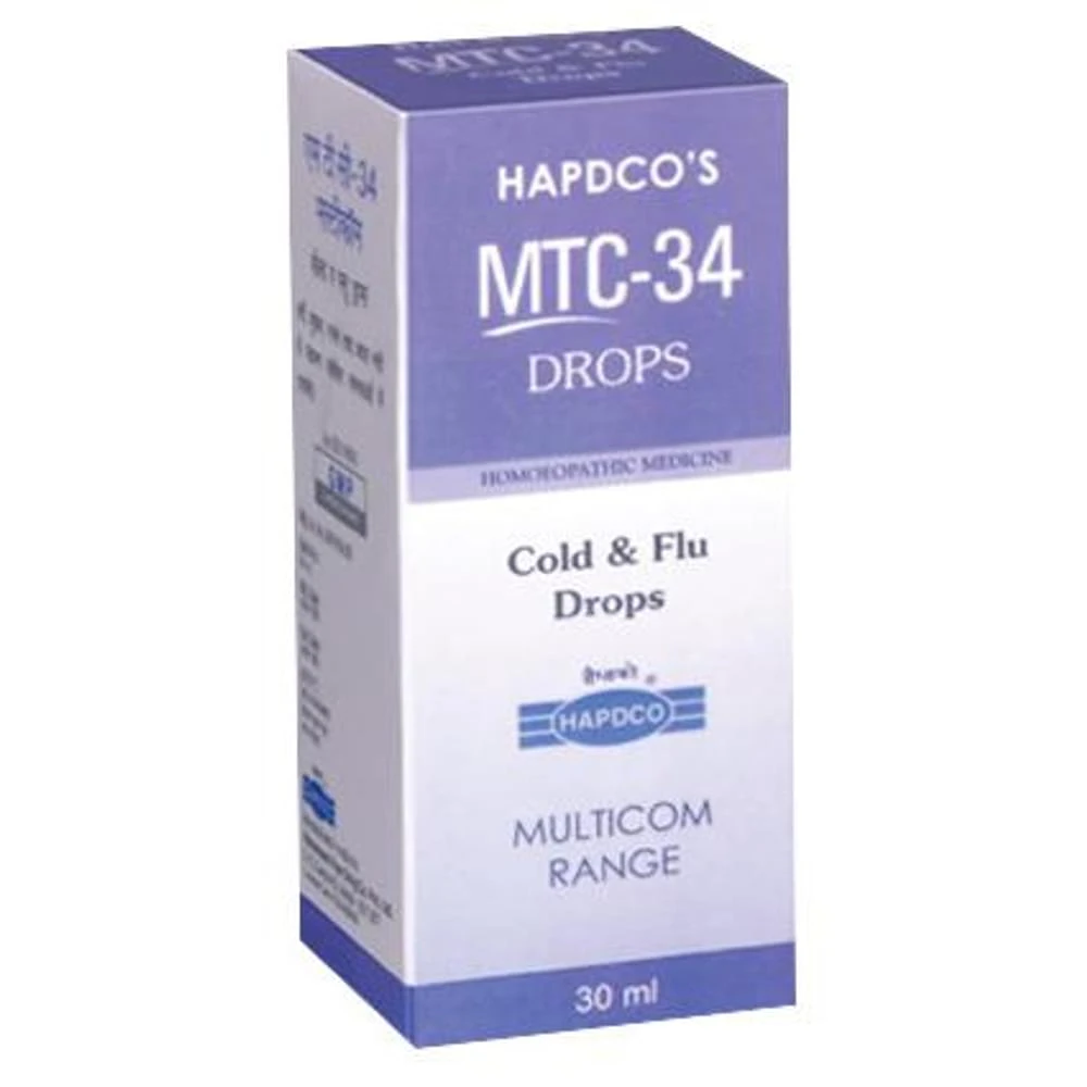 Hapdco MTC-34 Cold & Flu Drop bottle of 30 ml Drop