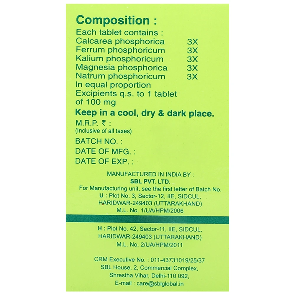 SBL Bio-Combination 24 Tablet bottle of 25 gm Biocombination Tablet