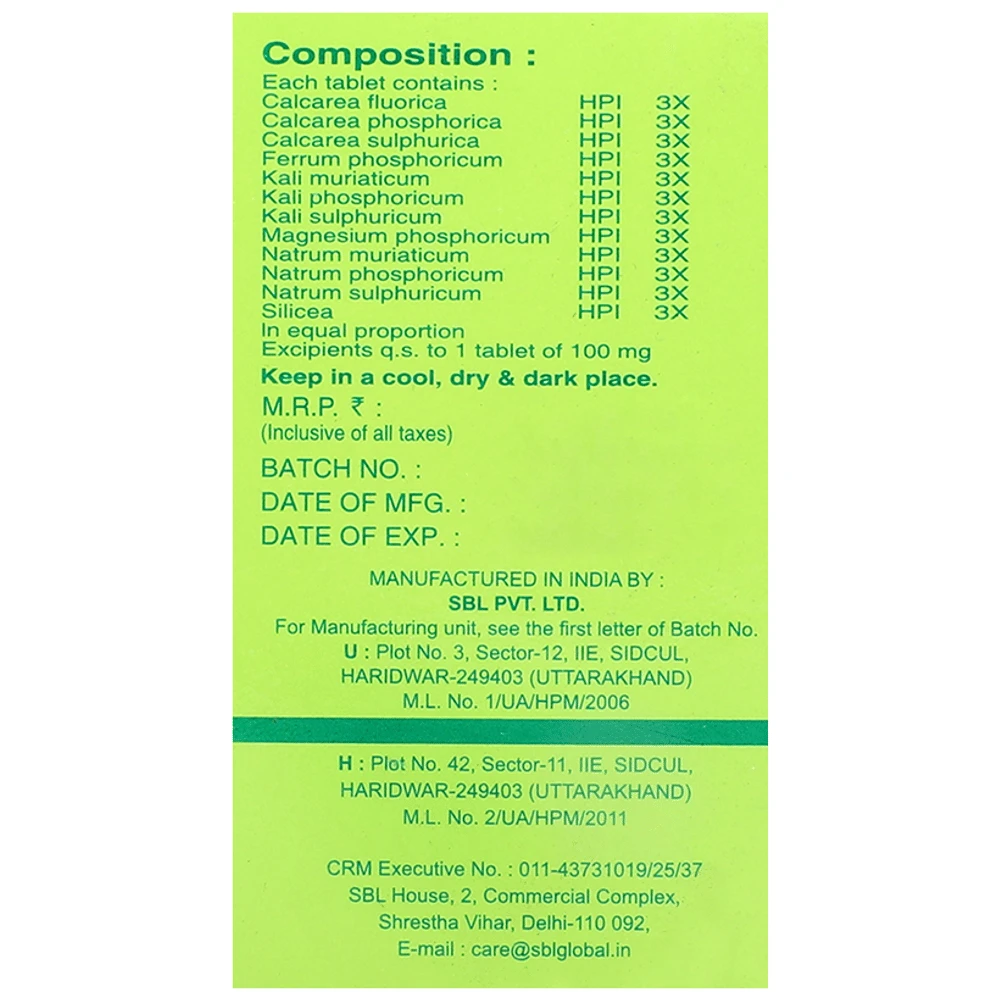 SBL Bio-Combination 28 Tablet bottle of 25 gm Biocombination Tablet