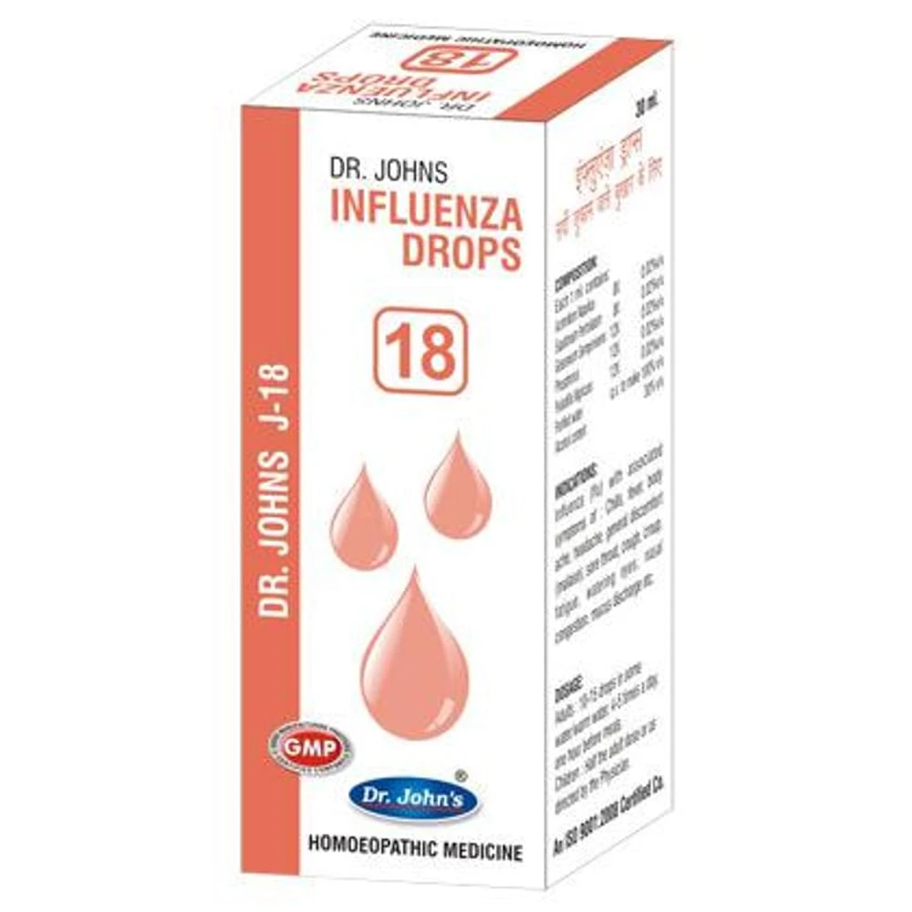 Dr. Johns J-18 Influenza Drop bottle of 30 ml Drop