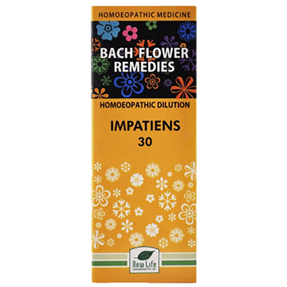 New Life Bach Flower Impatiens 30 bottle of 100 ml Dilution