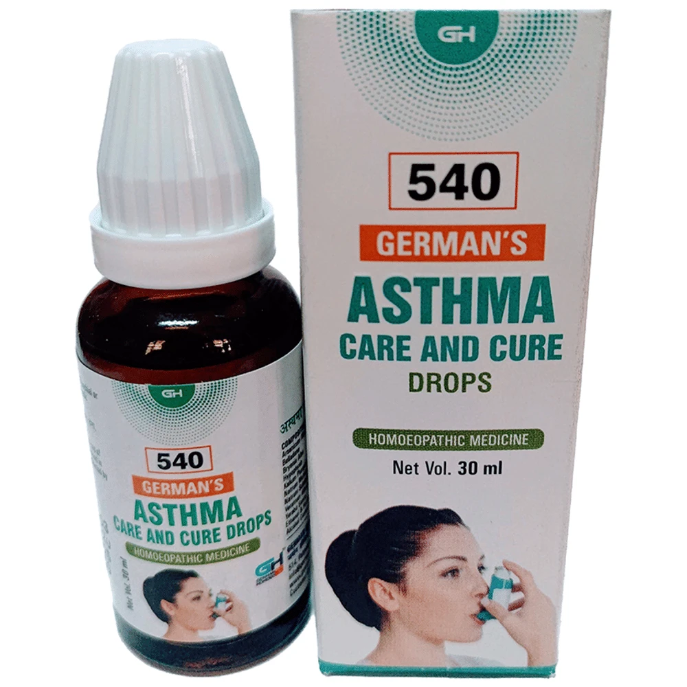German's 540 Asthma Care and Cure Drop bottle of 30 ml Drop German's 540 Asthma Care and Cure Drop bottle of 30 ml Drop