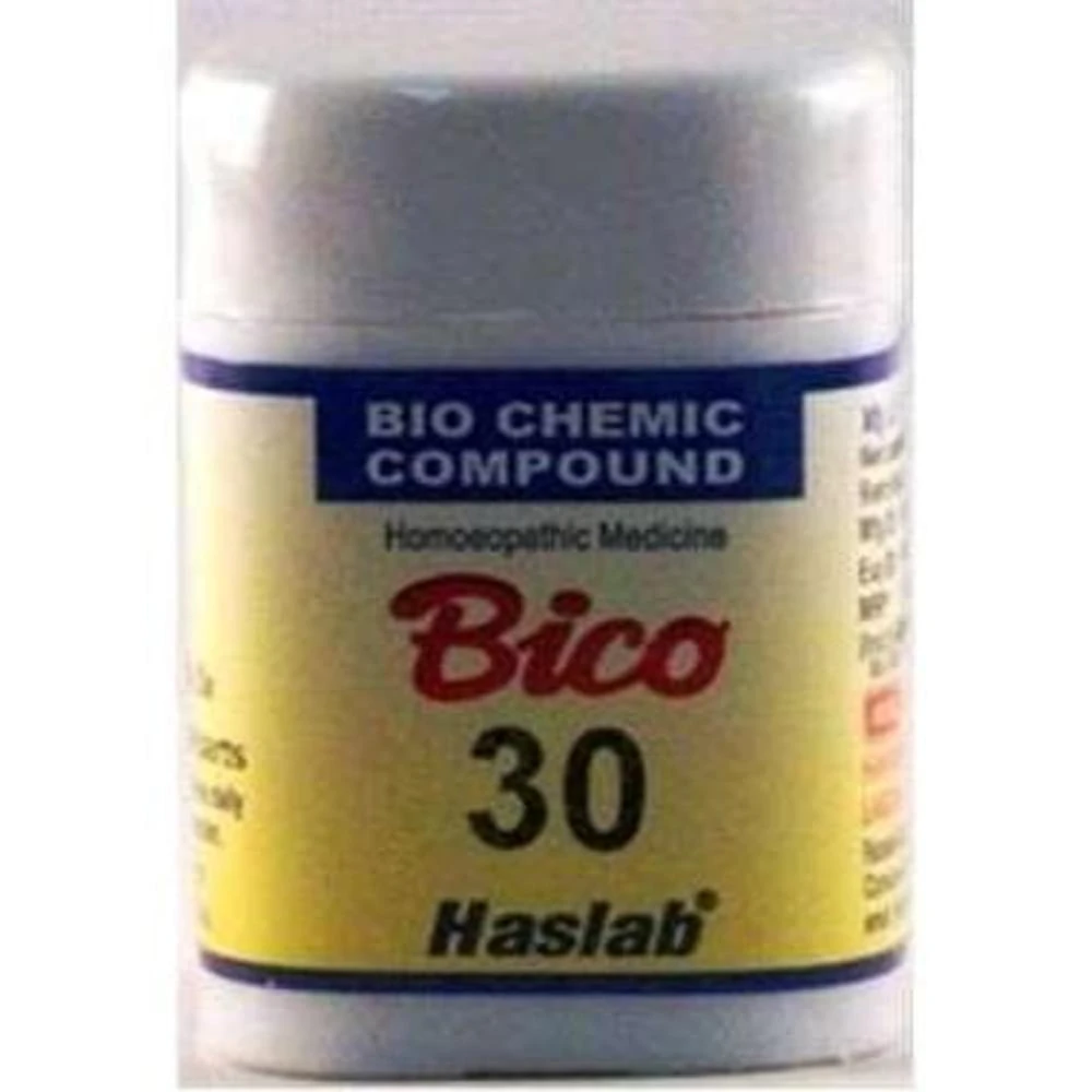 Haslab Bico 30 Biochemic Compound Tablet bottle of 20 gm Tablet Haslab Bico 30 Biochemic Compound Tablet bottle of 20 gm Tablet