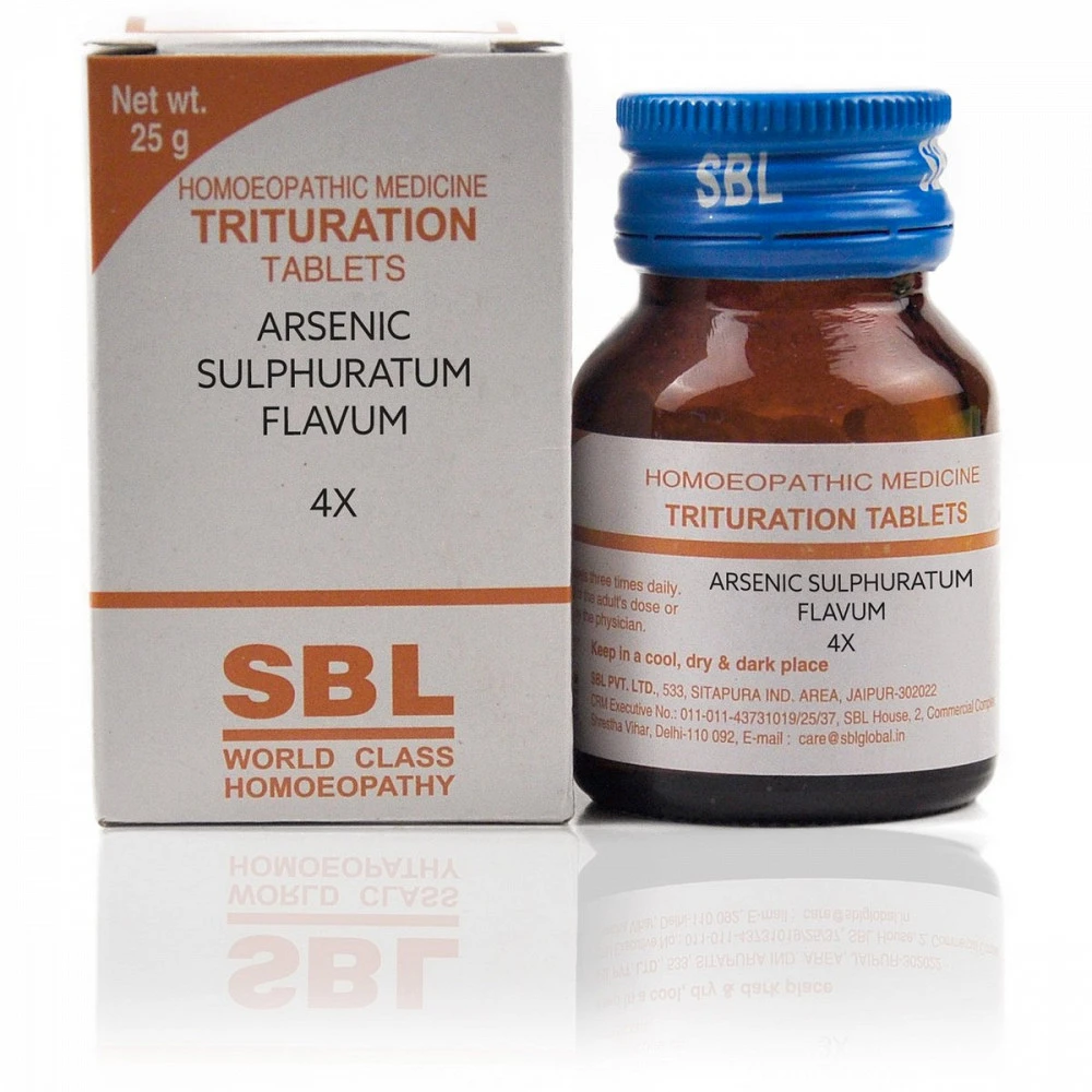 SBL Arsenic Sulphuratum Flavum 4X (25g) SBL Arsenic Sulphuratum Flavum 4X (25g)