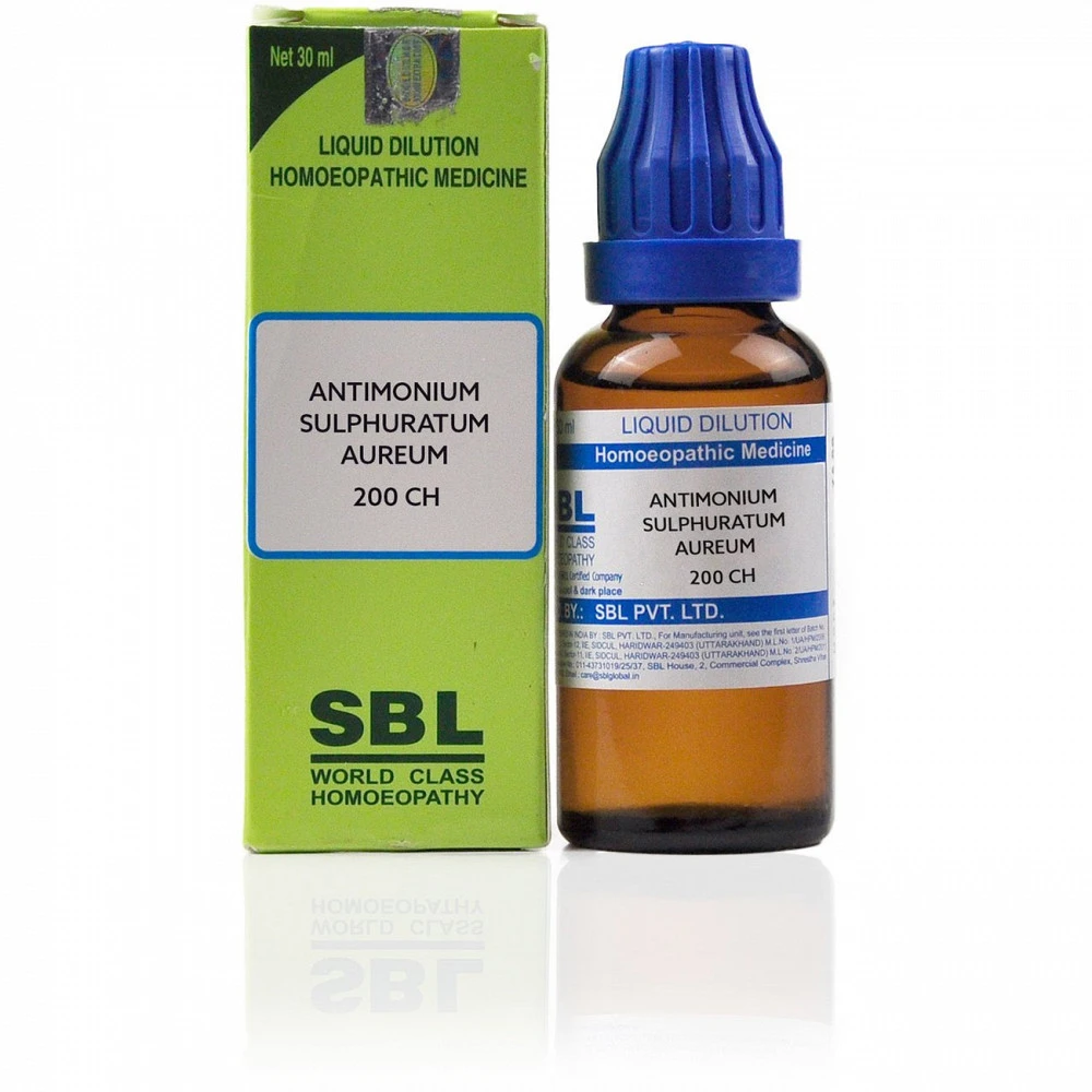 SBL Antimonium Sulphuratum Aureum 200 CH (30ml) SBL Antimonium Sulphuratum Aureum 200 CH (30ml)