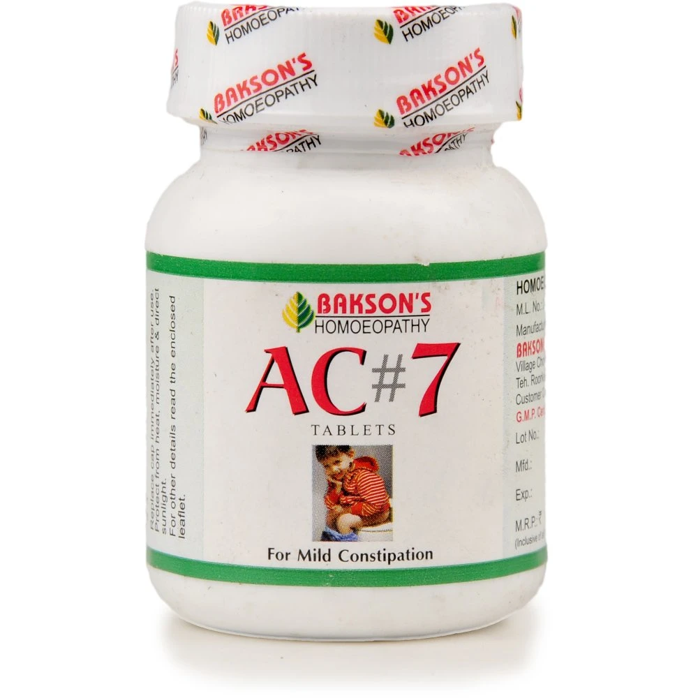 Bakson AC 7 Tablets (Constipation) (75tab) Bakson AC 7 Tablets (Constipation) (75tab)