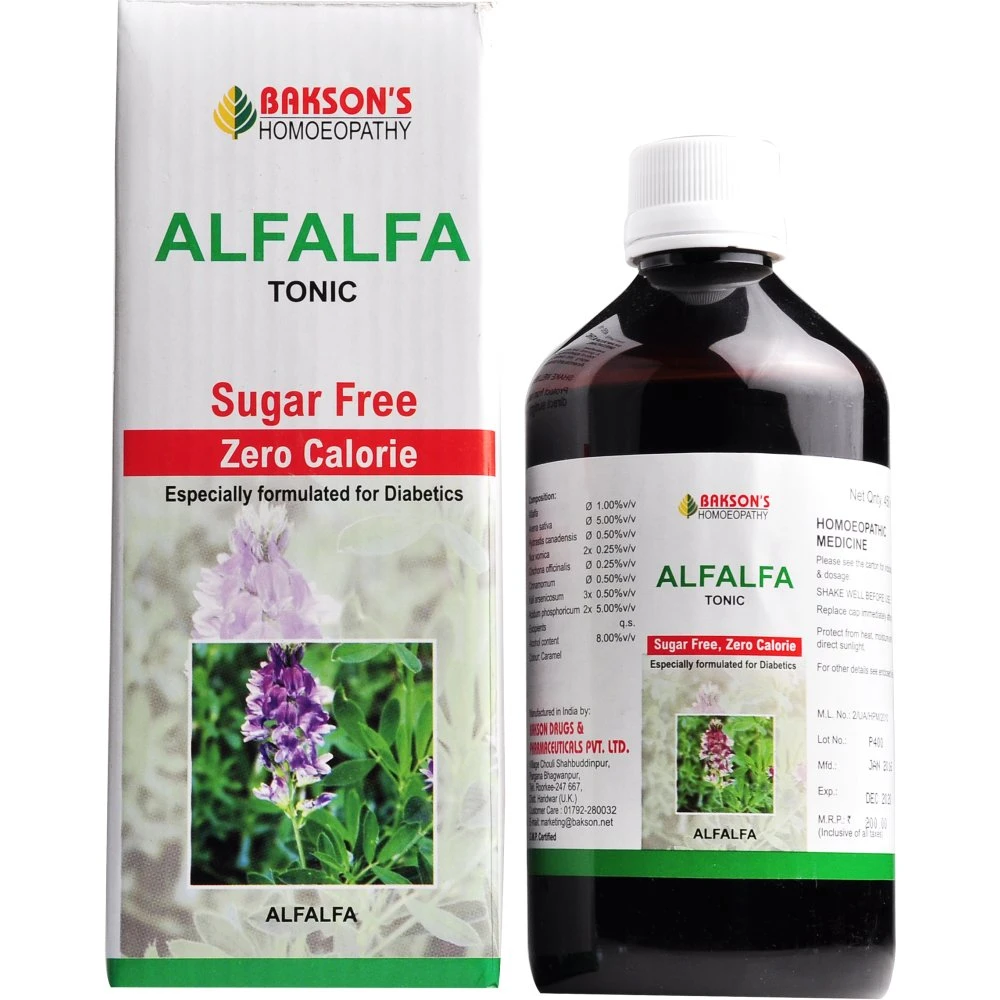Bakson Alfalfa Tonic (Sugar Free) (450ml) Bakson Alfalfa Tonic (Sugar Free) (450ml)