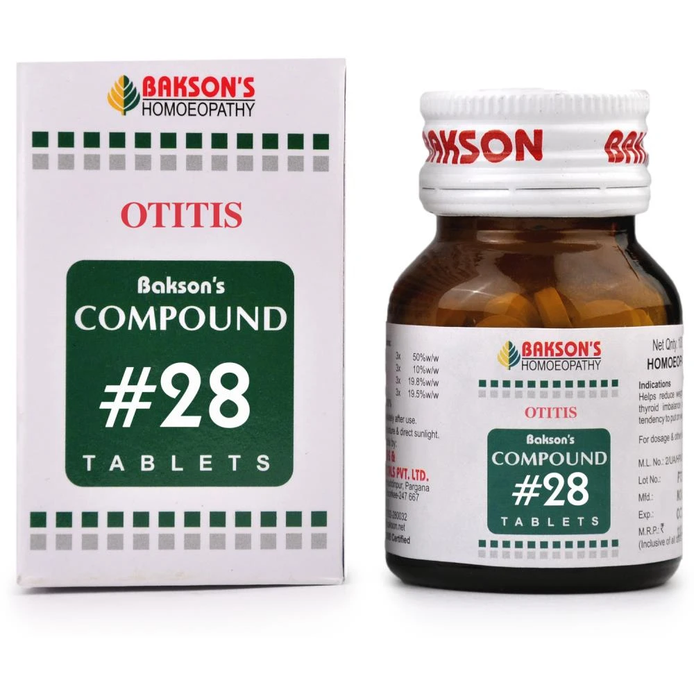 Bakson Compound No 28 (Otitis) (100tab) Bakson Compound No 28 (Otitis) (100tab)