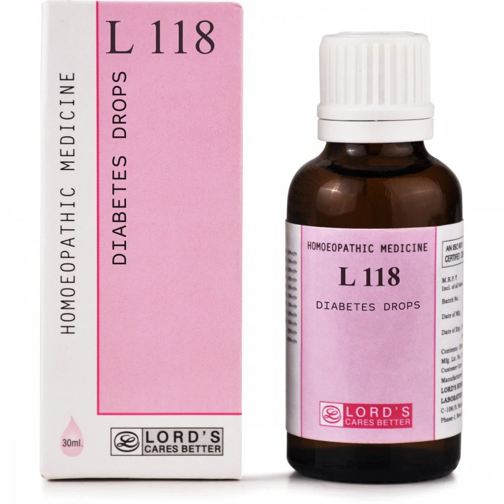 Lords L 118 Diabetes Drops (30ml) Lords L 118 Diabetes Drops (30ml)