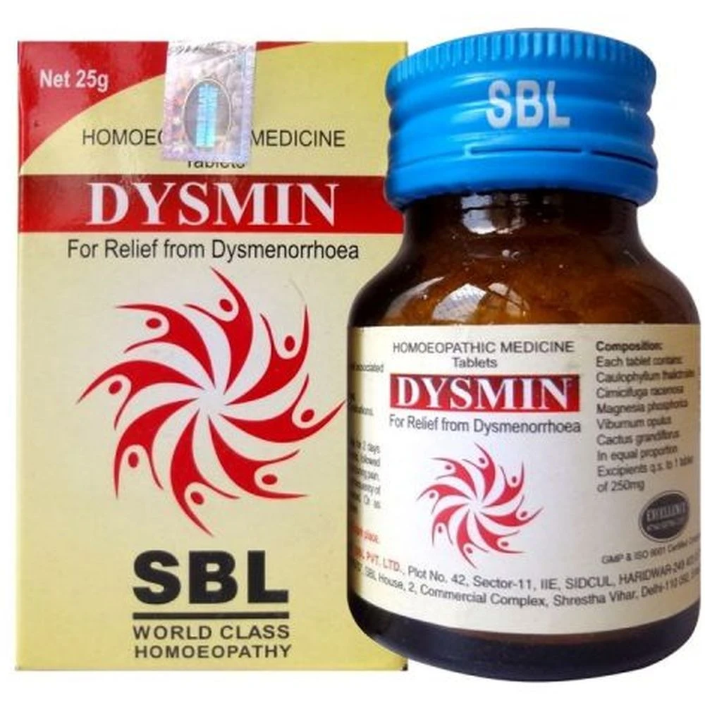 SBL Dysmin Tablet bottle of 25 gm Tablet