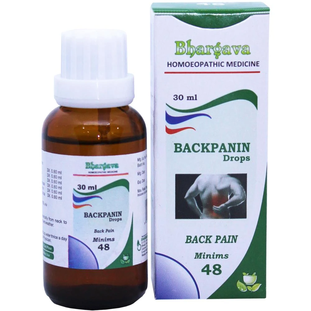 Dr. Bhargava Backpain Drops(Minims 48) (30ml) Dr. Bhargava Backpain Drops(Minims 48) (30ml)