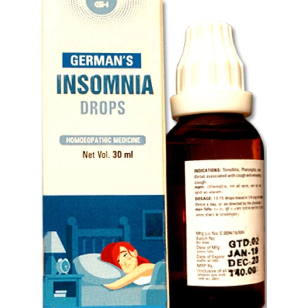 German Homeo Care & Cure Insomnia Drops (30ml) German Homeo Care & Cure Insomnia Drops (30ml)