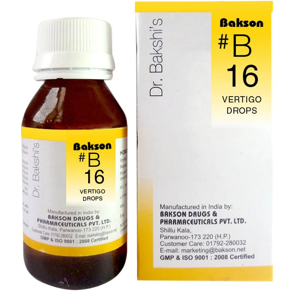 Bakson B16 Vertigo Drops (30ml) Bakson B16 Vertigo Drops (30ml)