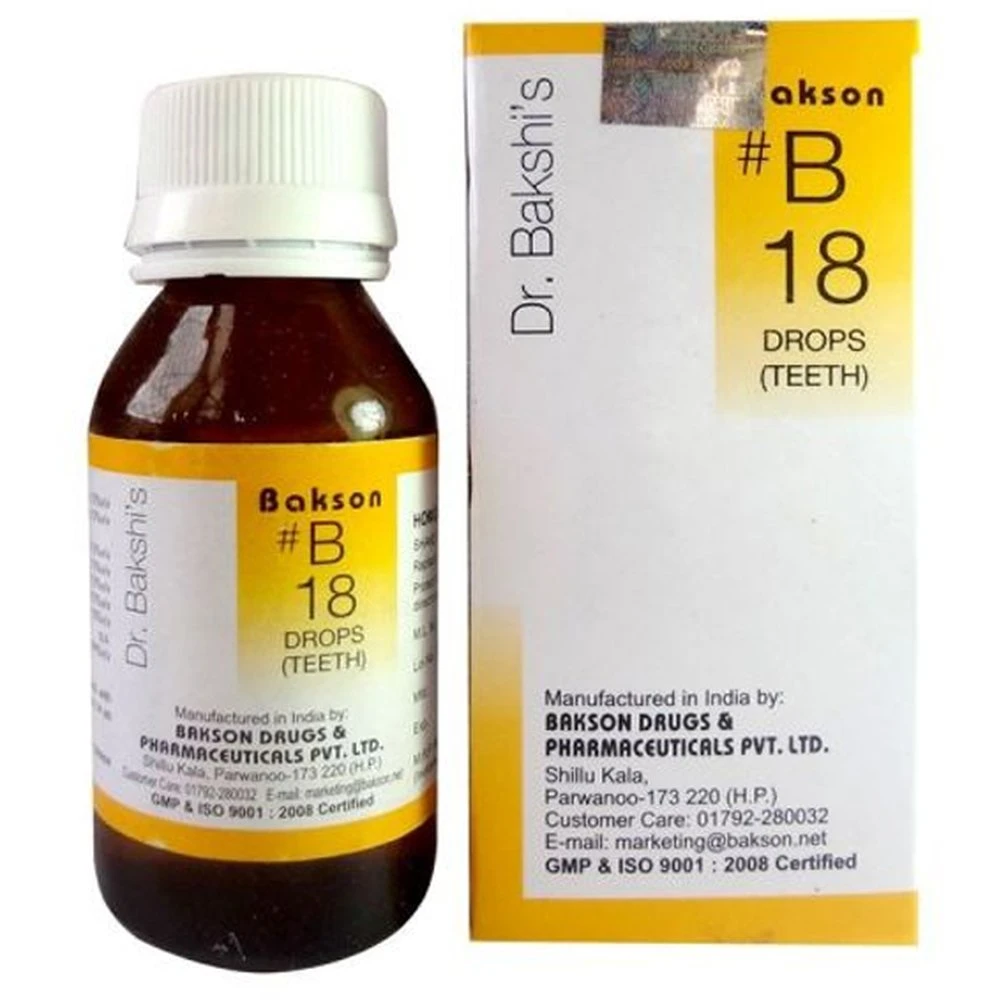 Bakson B18 Teeth Drops (30ml) Bakson B18 Teeth Drops (30ml)