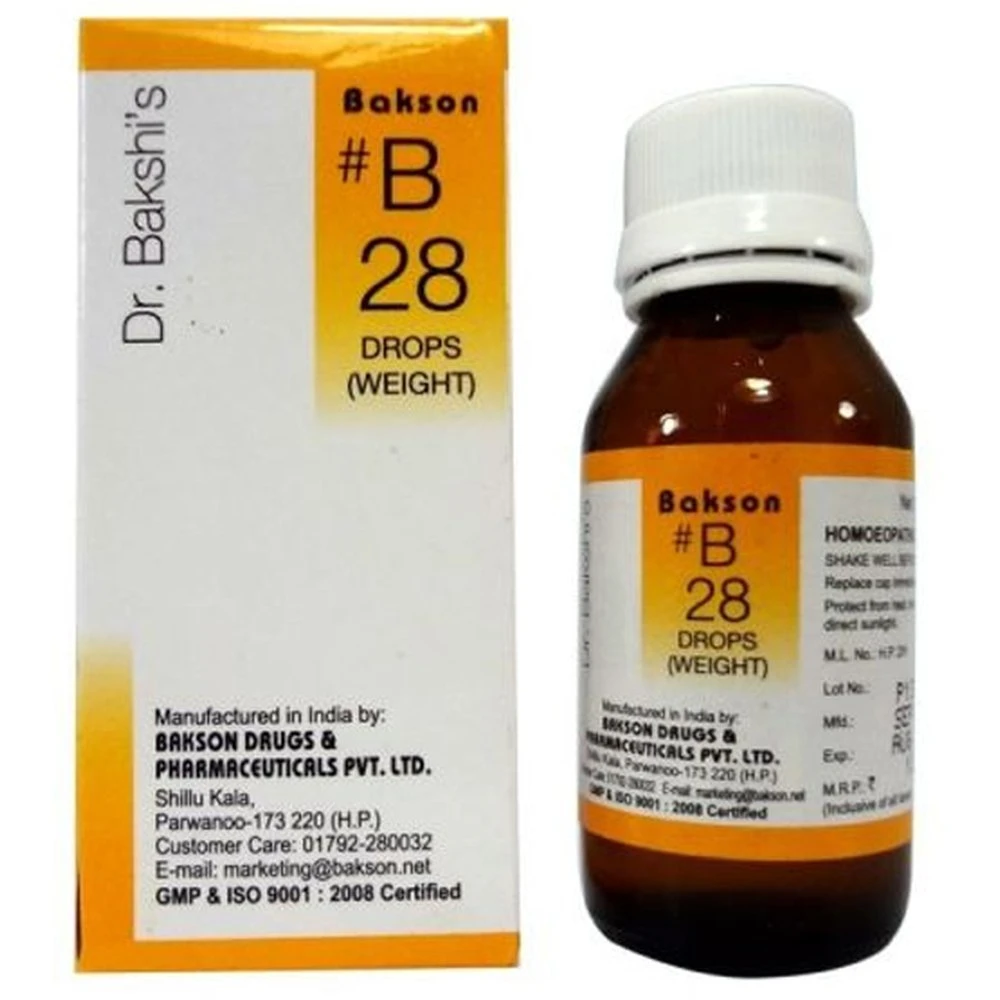 Bakson B28 Weight Drops (30ml) Bakson B28 Weight Drops (30ml)