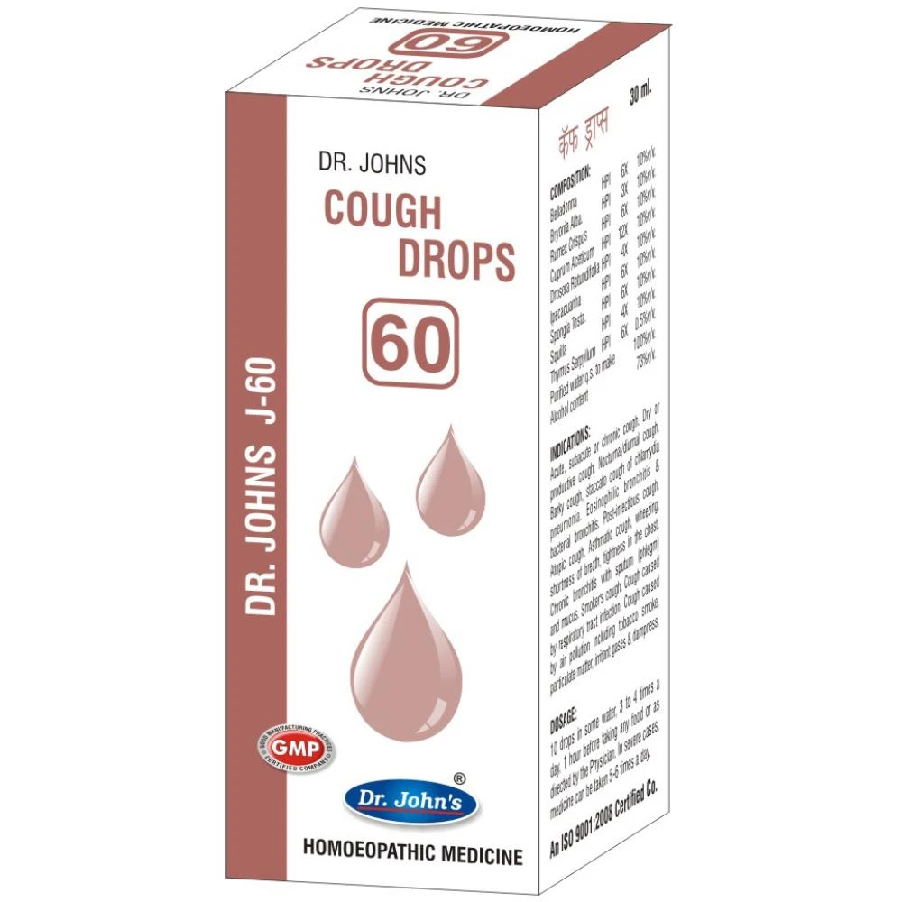 Dr John J 60 Cough Drops (30ml)