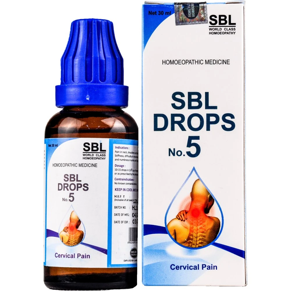 SBL Drops No 5 Cervical Pain (30ml) SBL Drops No 5 Cervical Pain (30ml)