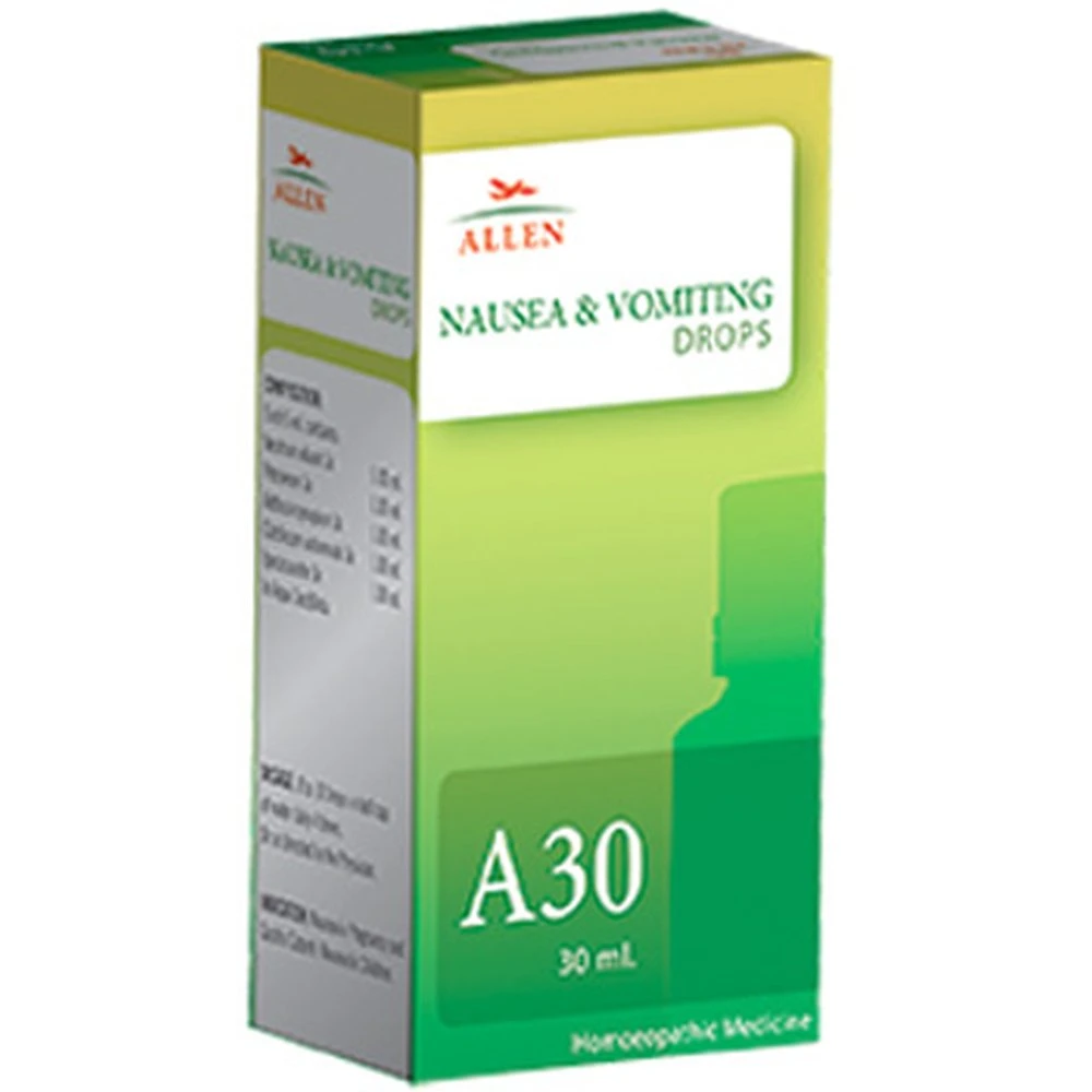 Allen A30 Nausea & Vomiting Drops (30ml) Allen A30 Nausea & Vomiting Drops (30ml)