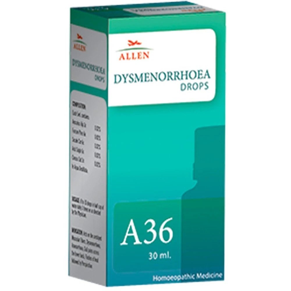 Allen A36 Dysmenorrhoea Drops (30ml) Allen A36 Dysmenorrhoea Drops (30ml)