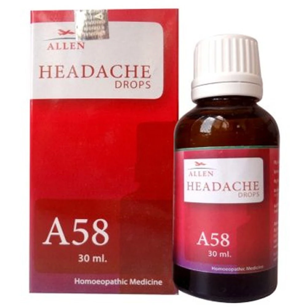 Allen A58 Headache Drops (30ml) Allen A58 Headache Drops (30ml)
