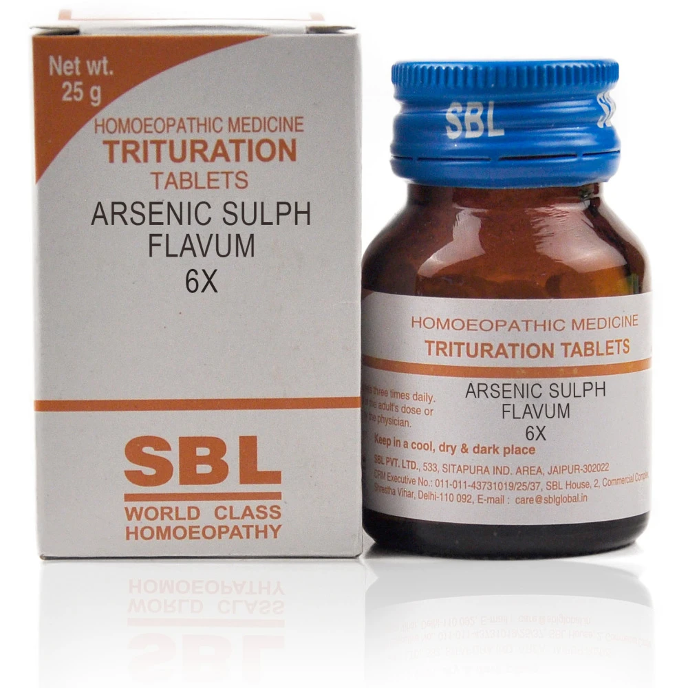 SBL Arsenic Sulphuratum Flavum 6X (25g) SBL Arsenic Sulphuratum Flavum 6X (25g)
