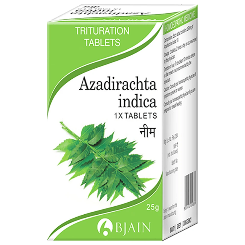 Bjain Azadirachta Indica Trituration Tablet 1X bottle of 25 gm Trituration Tablet