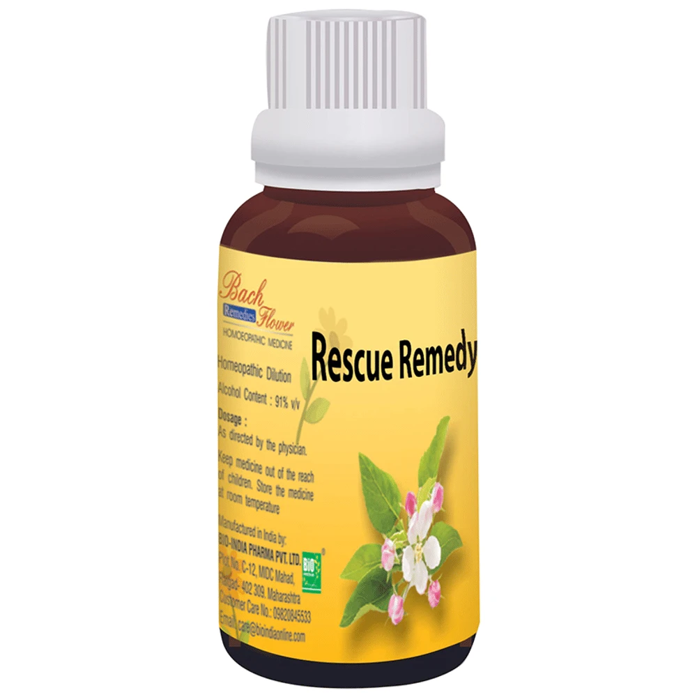Bio India Bach Flower Rescue Remedy bottle of 30 ml Dilution