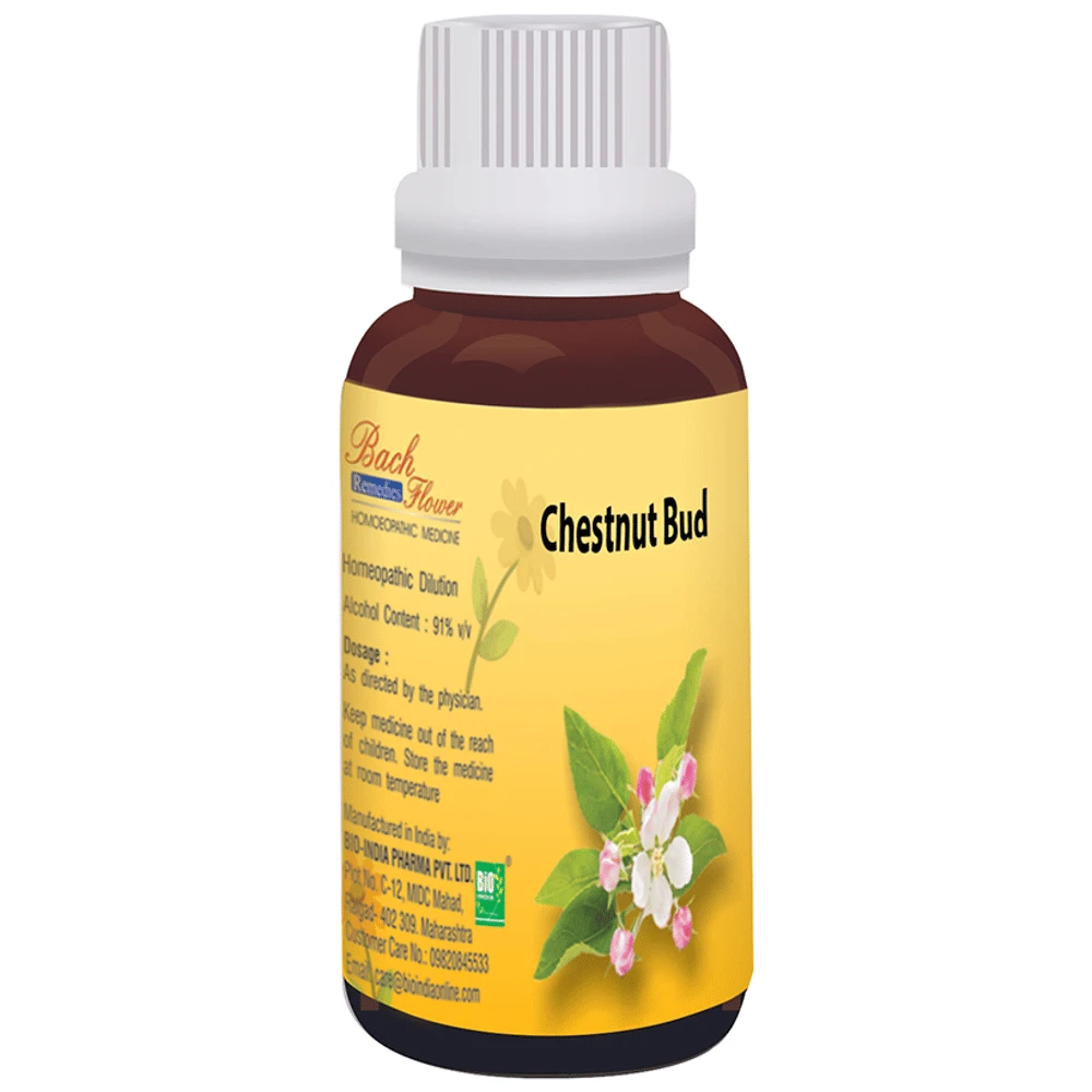 Bio India Bach Flower Chestnut Bud bottle of 100 ml Dilution