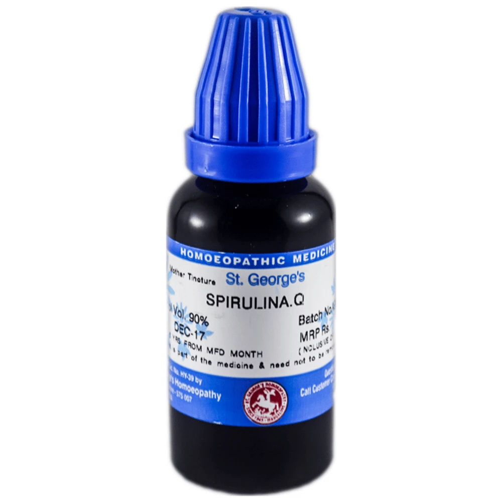 St. George‚Äôs Spirulina Mother Tincture Q bottle of 30 ml Mother Tincture