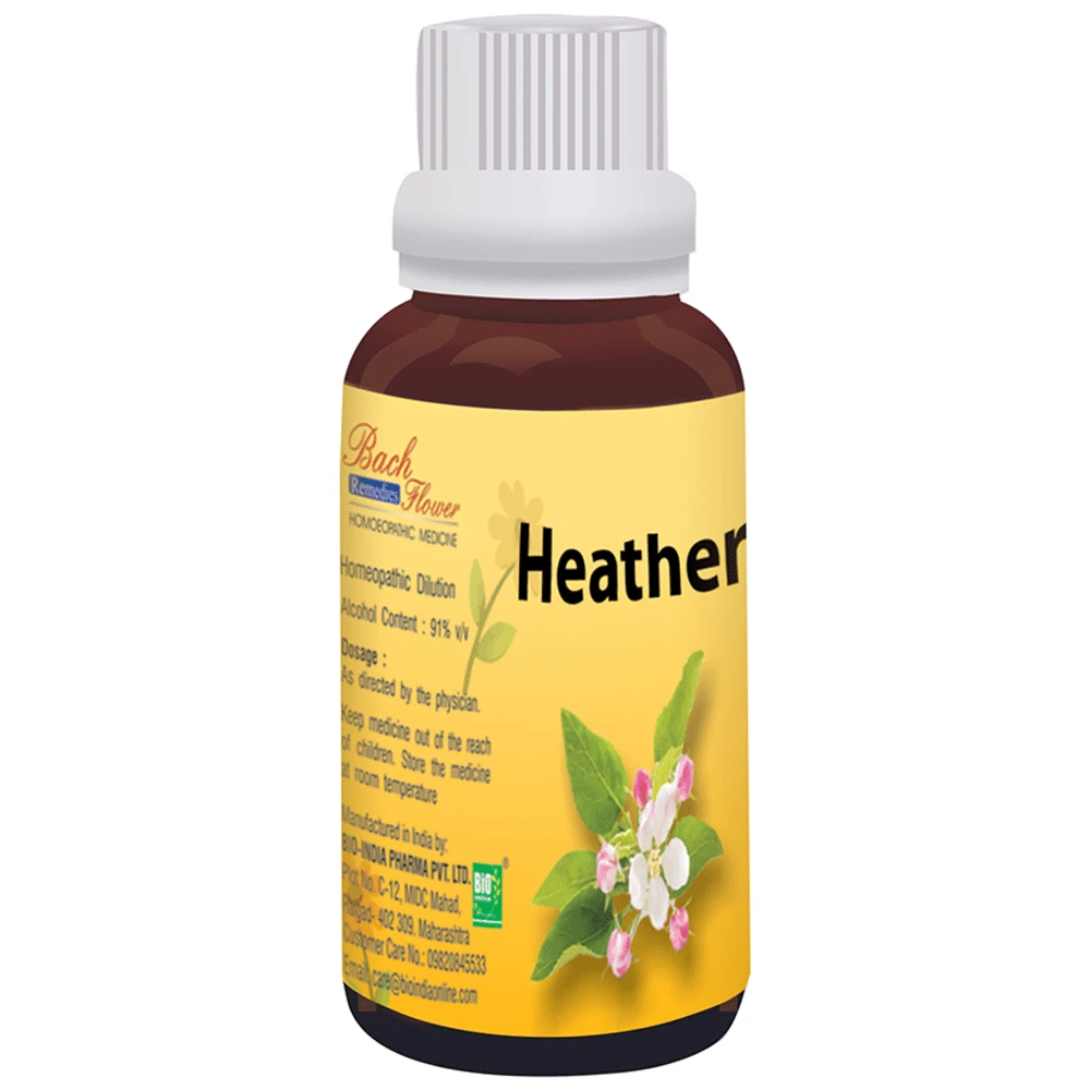 Bio India Bach Flower Heather bottle of 30 ml Dilution Bio India Bach Flower Heather bottle of 30 ml Dilution
