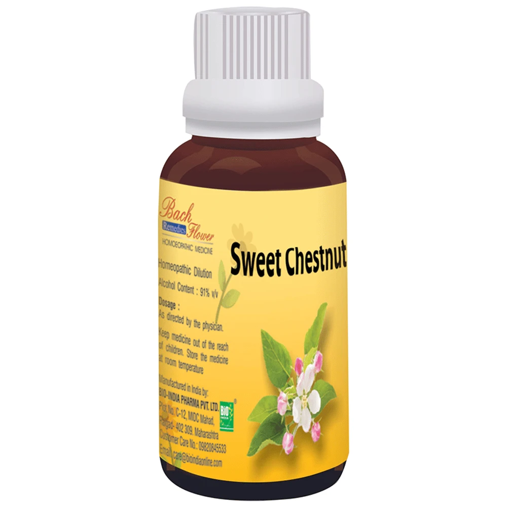 Bio India Bach Flower Sweet Chestnut bottle of 30 ml Dilution